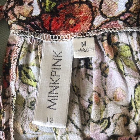 Minkpink Floral Print High Low Ruffle‎ Hemline Sleeveless Flowy Dress - Picture 5 of 11